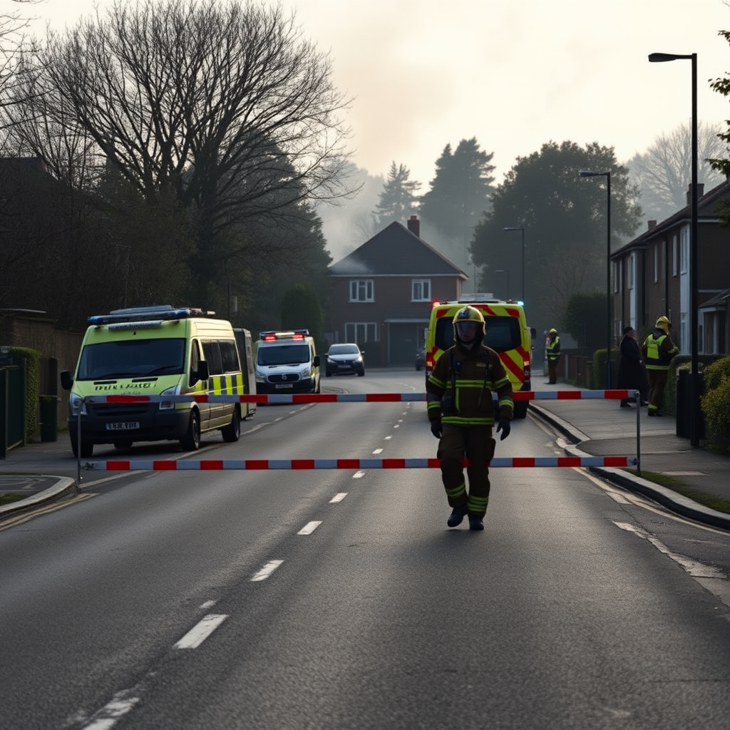 Road closed following fire